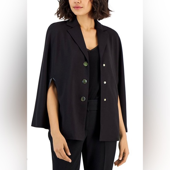 Anne Klein Jackets & Blazers - Women's Notch-Collar Cape-Sleeve Jacket